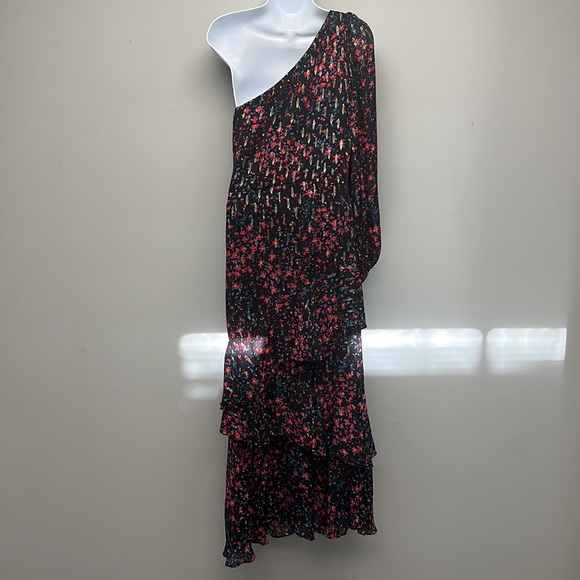 Shoshanna Midnight Dress Size 4 Floral Maxi Asymmetrical - Picture 6 of 10